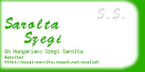 sarolta szegi business card